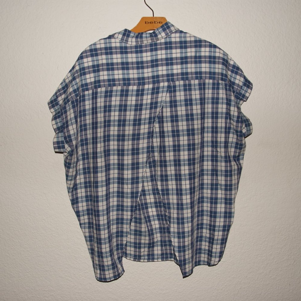 New MADEWELL Linus Plaid Central Open-Back Shirt M - Picture 5 of 11